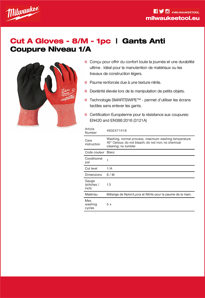GANTS ANTI-COUPURE